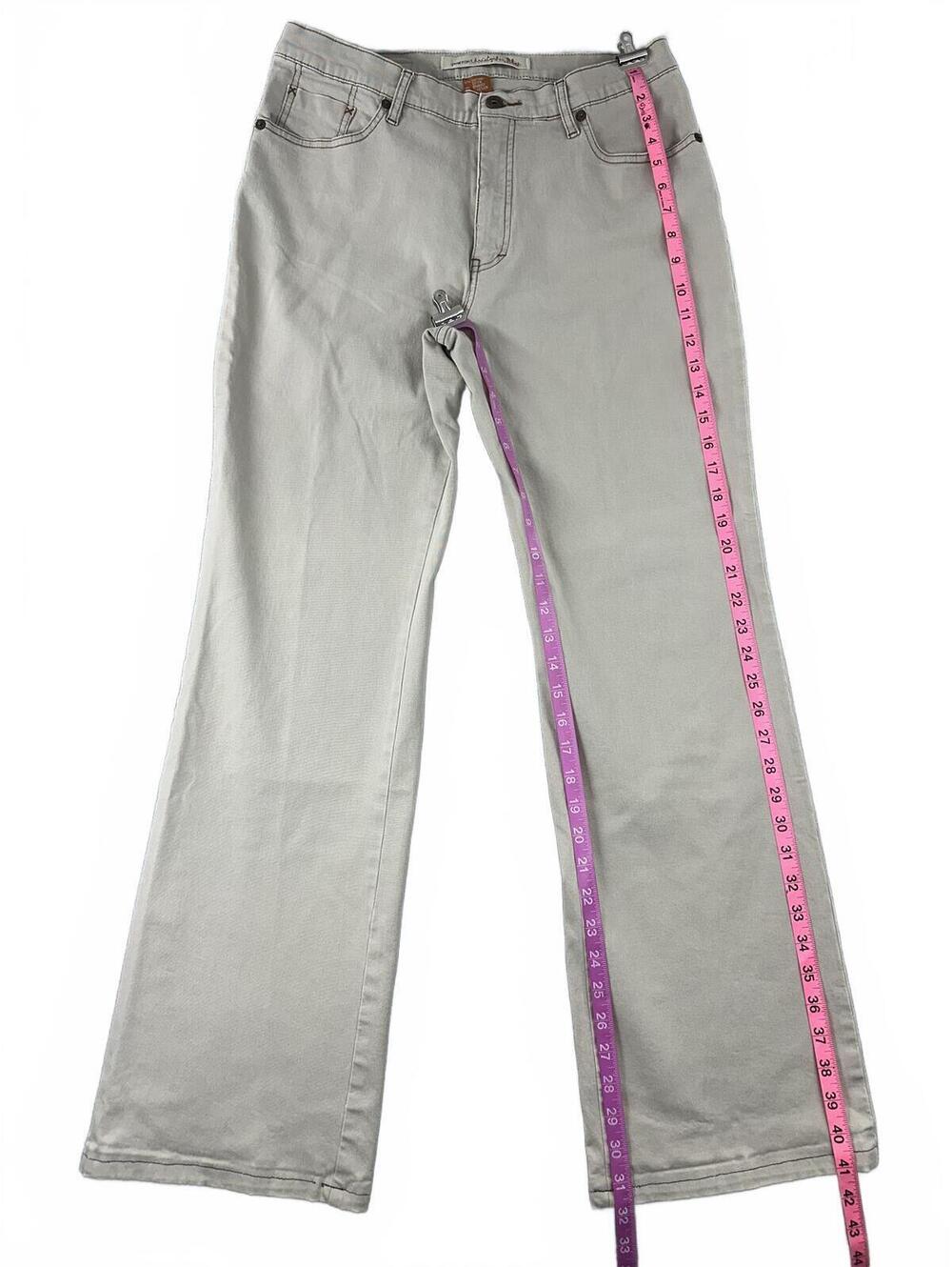 Christopher Blue Light Gray Stretch Bootcut Jeans Y2K Minimalist Casual - Picture 5 of 8